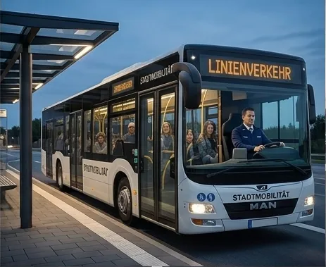 Linienbus-Fahrer im ÖPNV